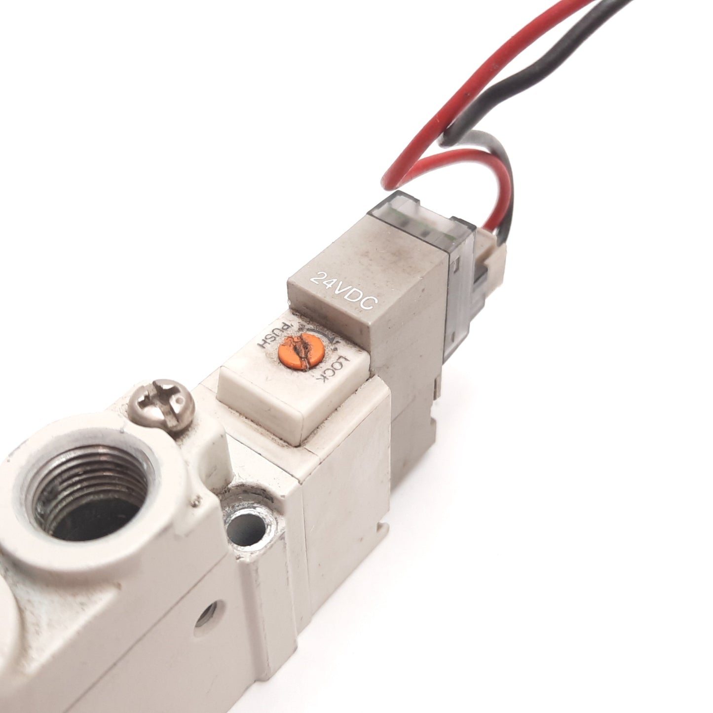 Used SMC SY5120-5LZD-01 Solenoid Valve, 2-Position 5-Port, 24VDC, 0.15-0.7MPa, Rc1/8