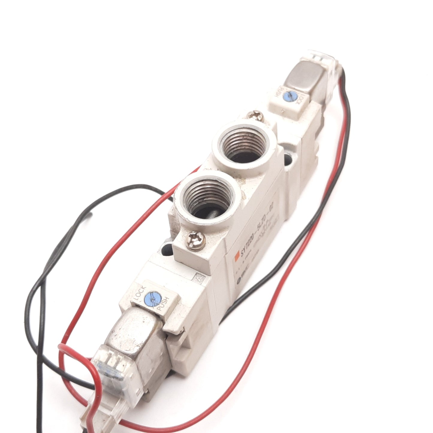 Used SMC SY7220-5LZD-02 Solenoid Valve, 2-Position 5-Port, 24VDC, 0.1-0.7MPa