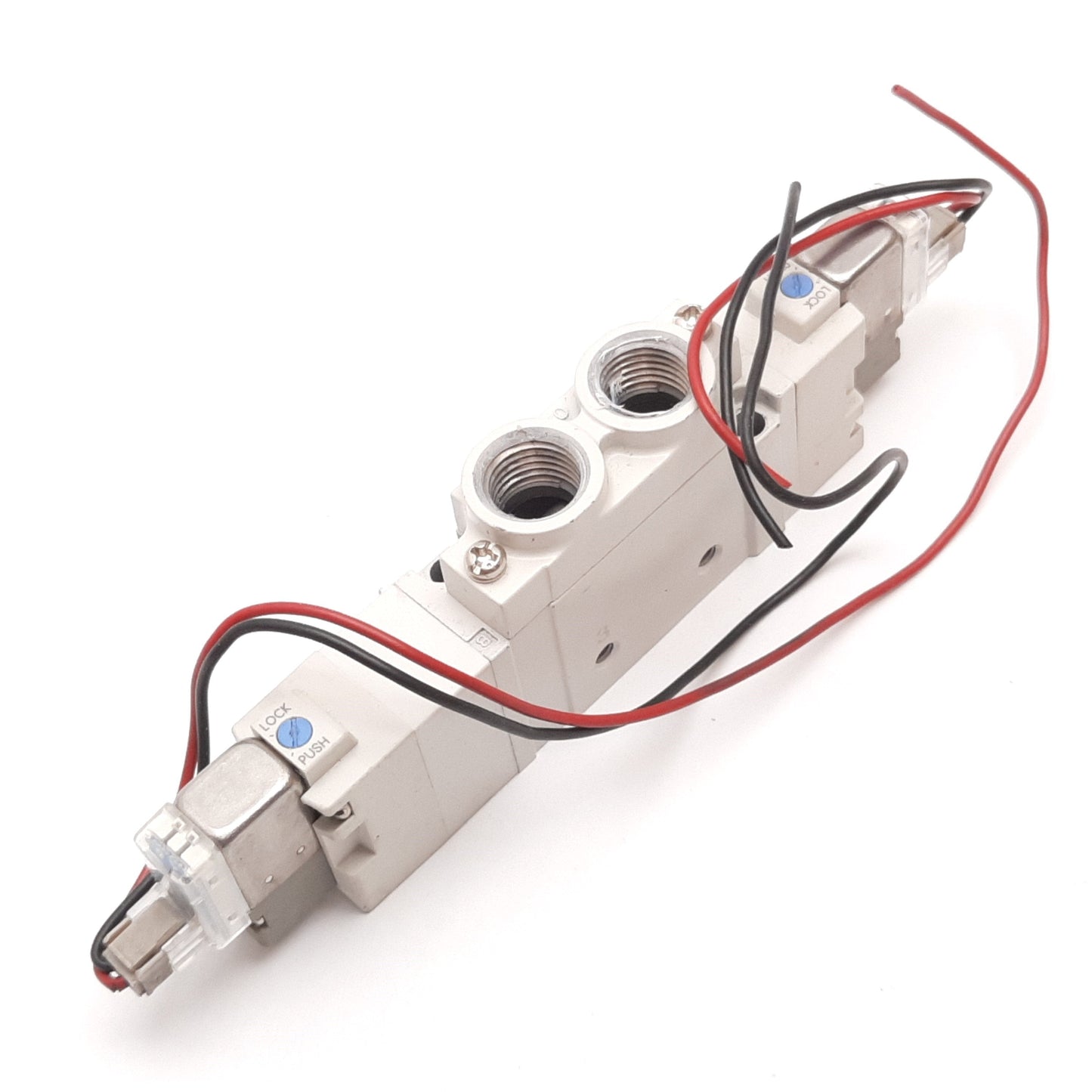 Used SMC SY7320-5LZD-02 Solenoid Valve, 3-Position 5-Port, 24VDC, 0.2-0.7MPa