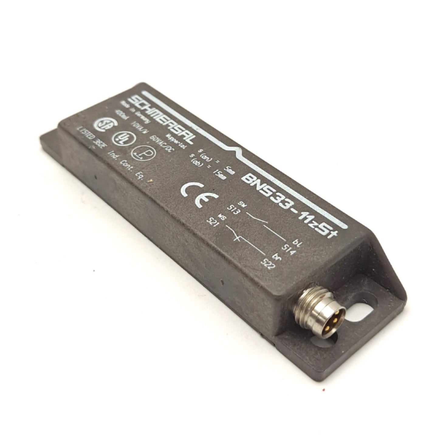 Used Schmersal BNS33-11ZST Coded Sensor 4 Pole M8 1 NO/1 NC 60 VAC/DC 10VA/W