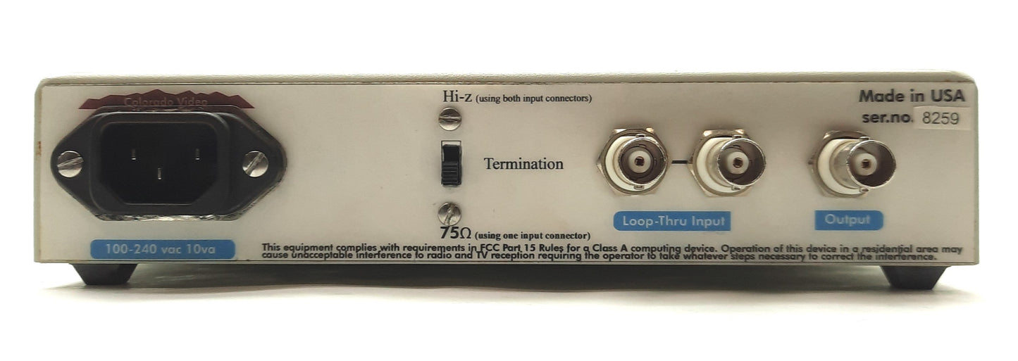 Used Colorado Video 620A-2VL Video Line Generator 1x H 2x V B/W 3x BNC Hi-Z 100-240V