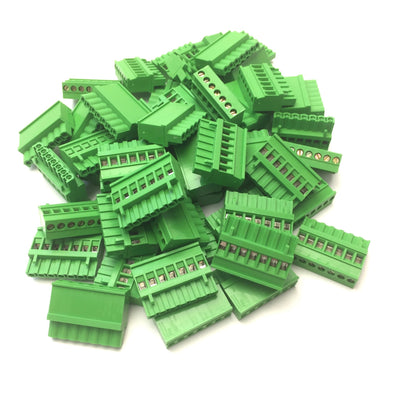New – Open box Lot of 54 Hartmann Female Header Pluggable Terminal Blocks Green 7-Position 250V