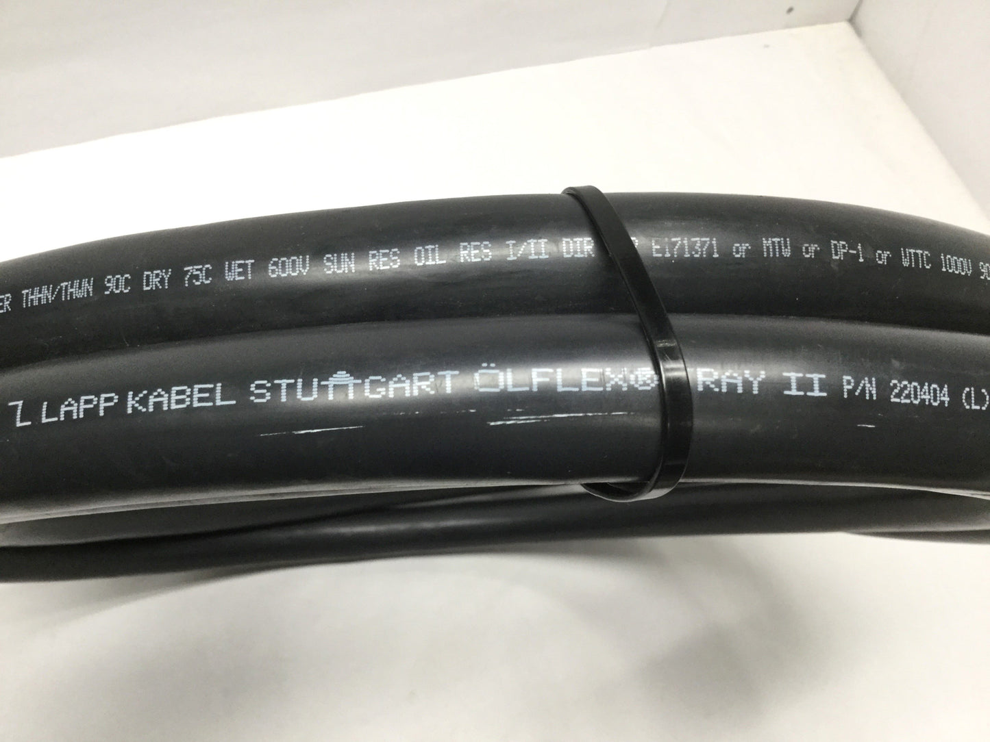 Used Lapp Kabel Olflex 220404 Tray II Control Cable 4AWG, 3-Pole+Ground, 12ft Long