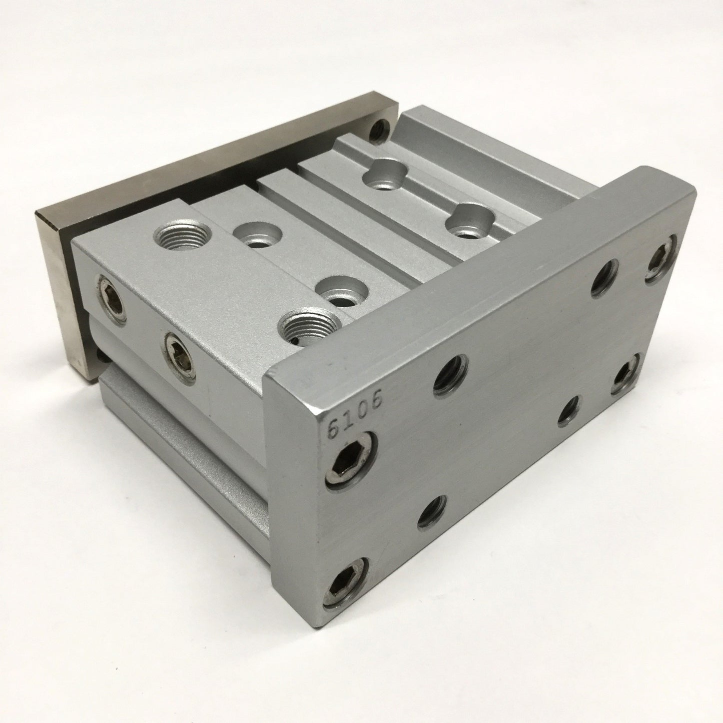 Used SMC MGPM25-20Z Compact Guide Cylinder, Slide Bearing, 25mm Bore, 20mm Stroke