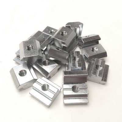 Used Lot of 18 Bosch 3842528738 Sliding Block Profile N10 Galvanized Steel, Thread M6