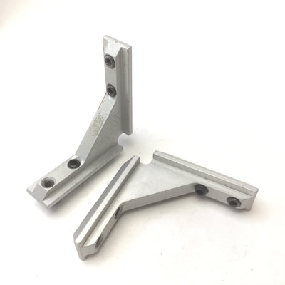 Used Lot of 2 80/20 3364 Aluminum 90 Degree Inside Corner Connector, 15/40 Series