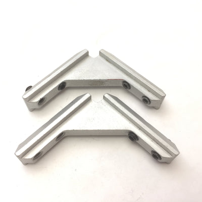 Used Lot of 2 80/20 3364 Aluminum 90 Degree Inside Corner Connector, 15/40 Series
