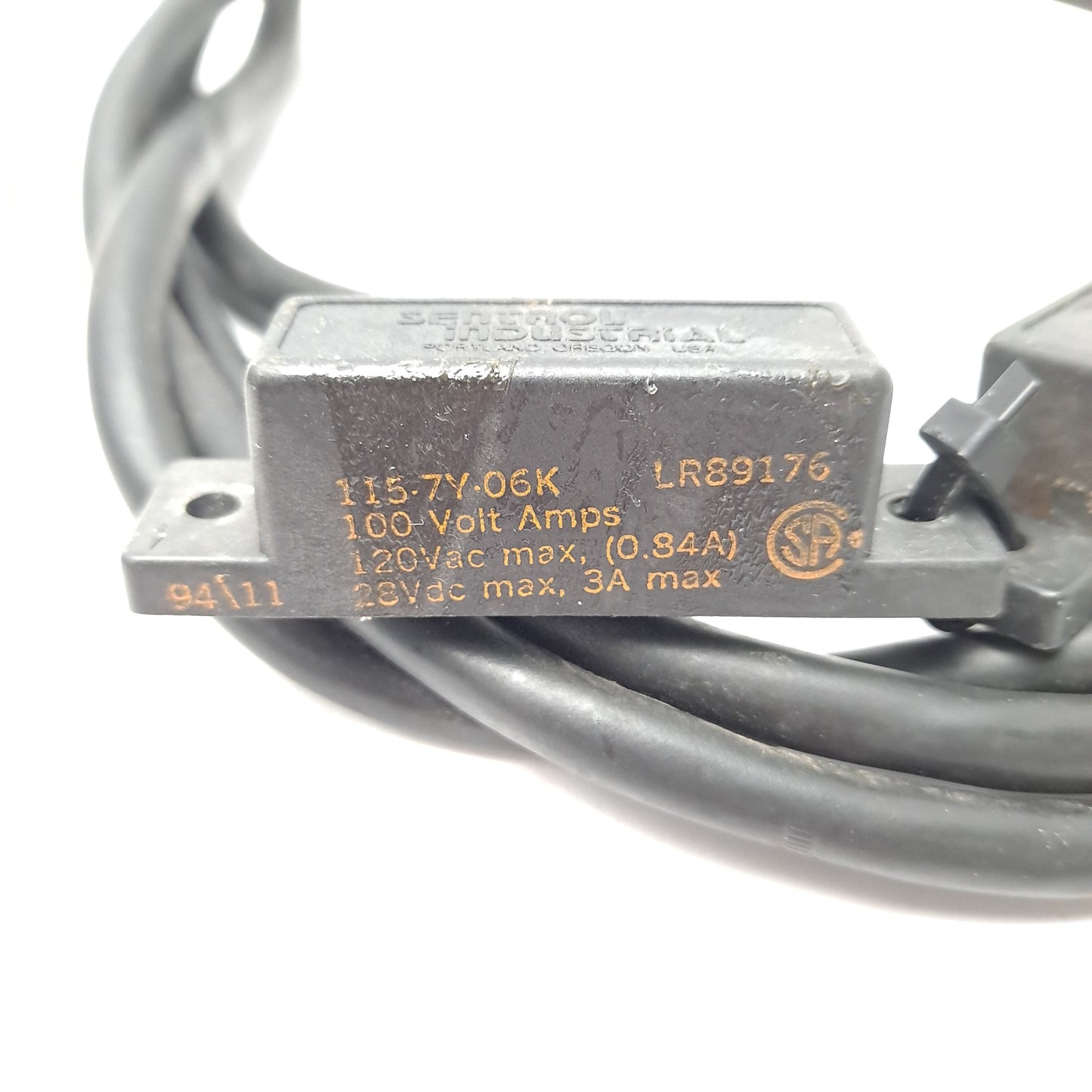 Used Sentrol 115-7Y-06K Magnetic Safety Interlock Switch 1NO 120VAC 28VDC 3A
