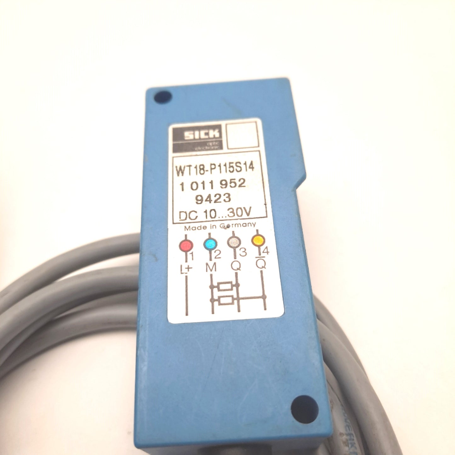 Used Sick WT18-P115S14 Photoelectric Switch 10-30 VDC 4 Wire Cable