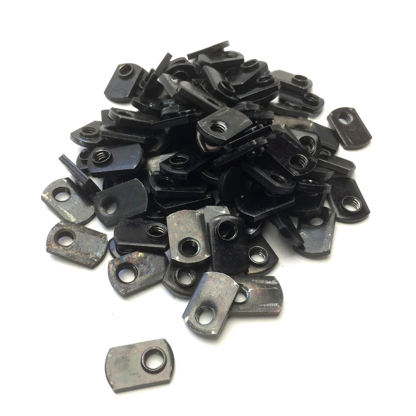Used Lot of 100 80/20 3278 Black Zinc Slide-In Economy T-Nut 5/16-18 Offset Thread