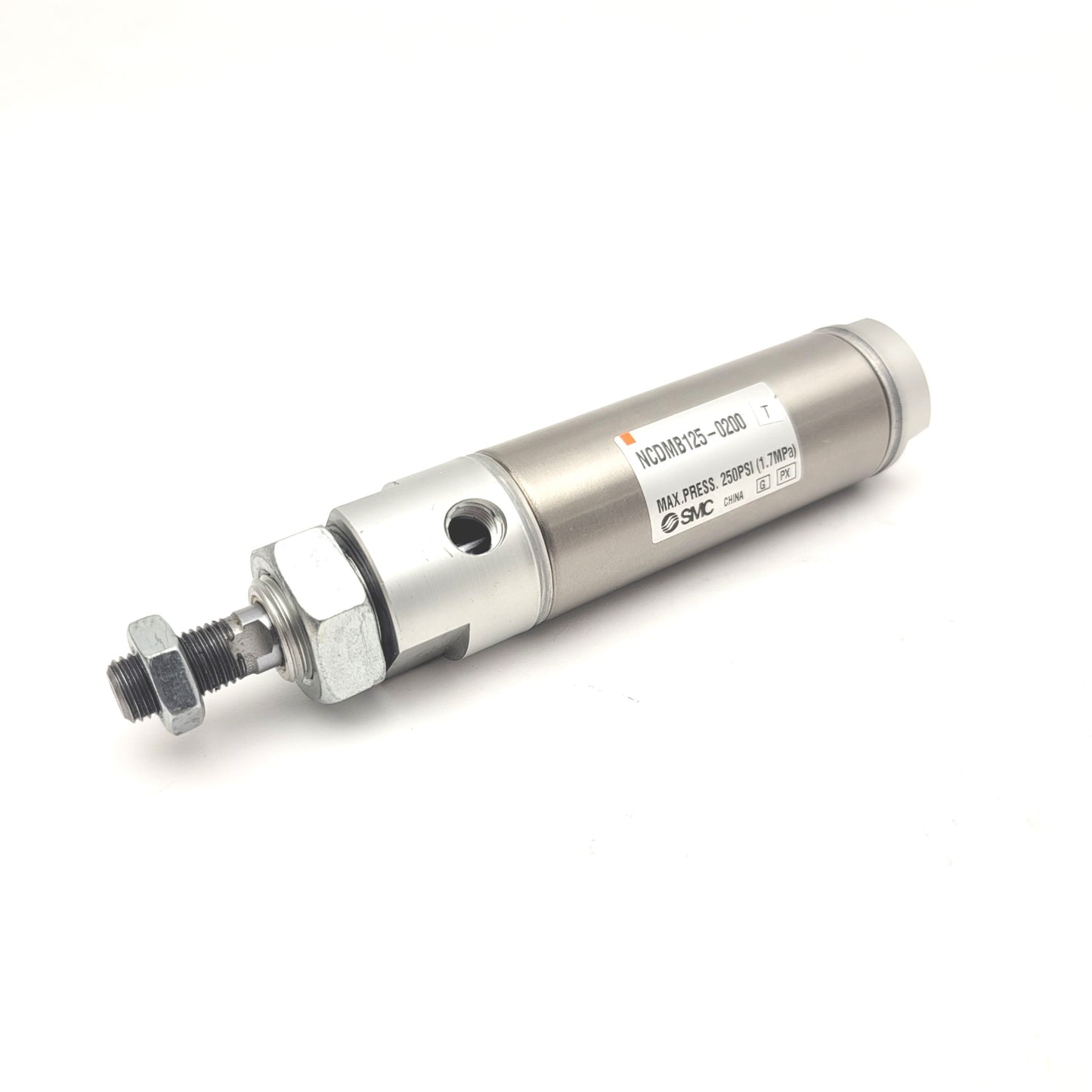 Used SMC NCDMB125-0200 Pneumatic Round Body Cylinder Bore: 1-1/4" Stroke: 2" 1/8"NPT