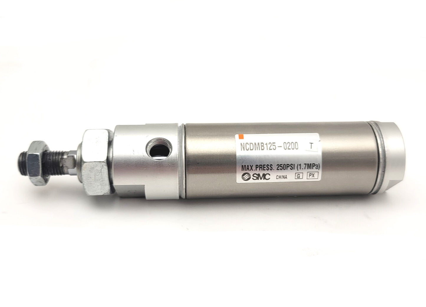Used SMC NCDMB125-0200 Pneumatic Round Body Cylinder Bore: 1-1/4" Stroke: 2" 1/8"NPT