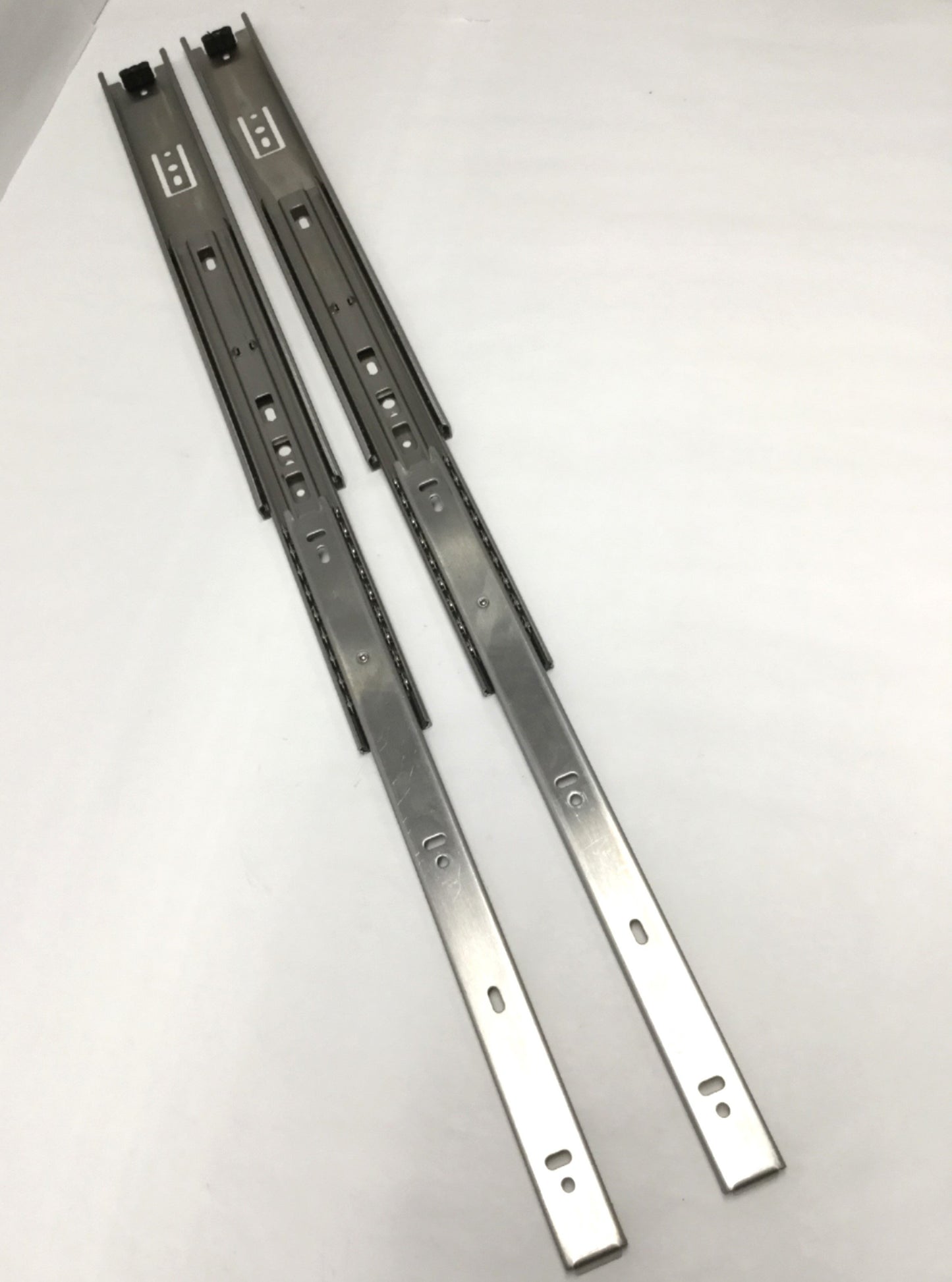 Used Pair of Lamp ESR-DC4513-14 Side Mount SS Full Drawer Slides, 350mm Closed, 108lb