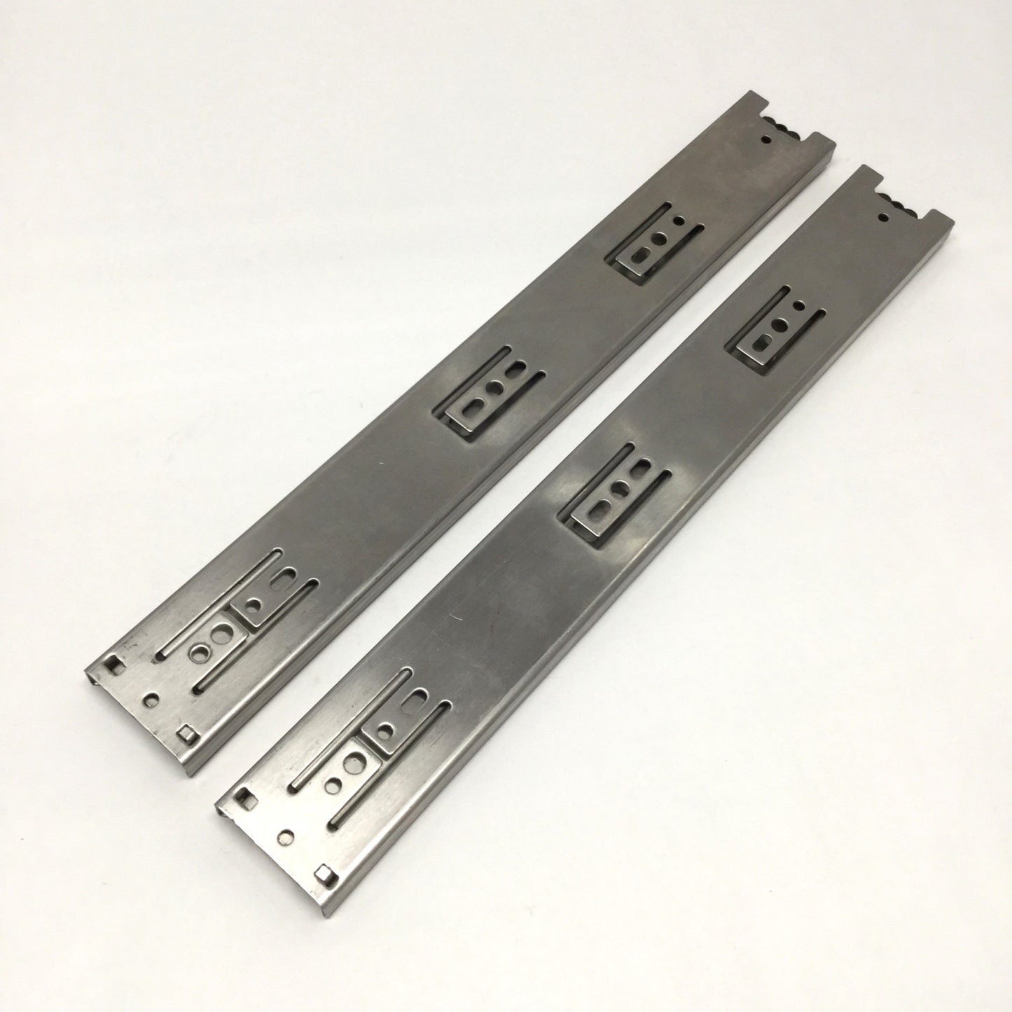 Used Pair of Lamp ESR-DC4513-14 Side Mount SS Full Drawer Slides, 350mm Closed, 108lb
