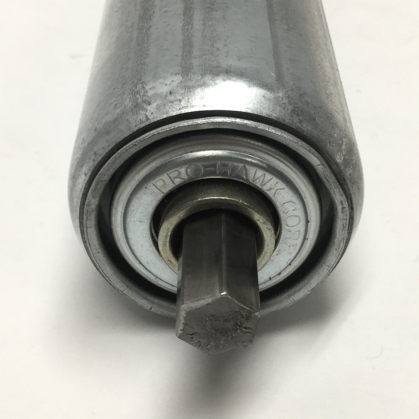 Used Pro-Hawk TB1775 Gravity Conveyor Roller Ø1.9" x 9" Frame 7/16" Hex Axle w/Spring