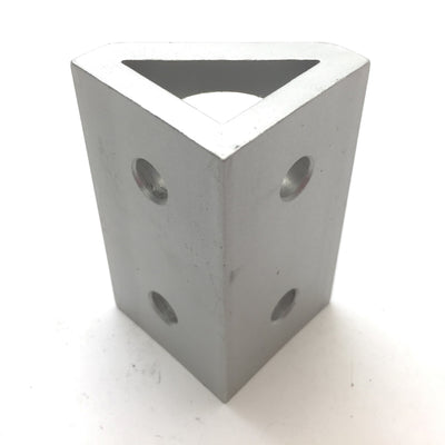 Used Lot of 4 80/20 4334 Aluminum Wide Gusseted Inside 90° Corner Bracket, 15 Series