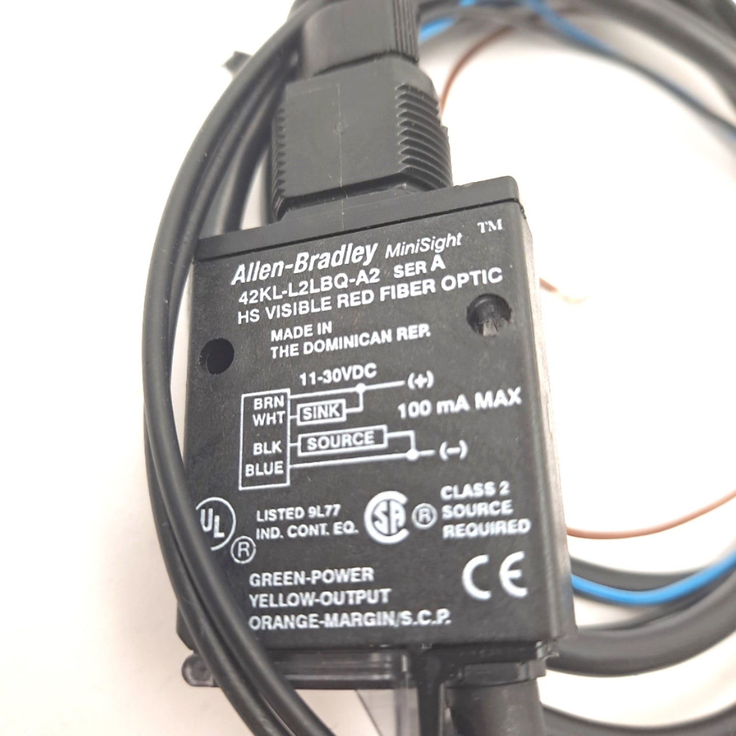 Used Allen Bradley 42KL-L2LBQ-A2 Photoelectric Sensor Light/Dark NPN/PNP 100mA 24VDC
