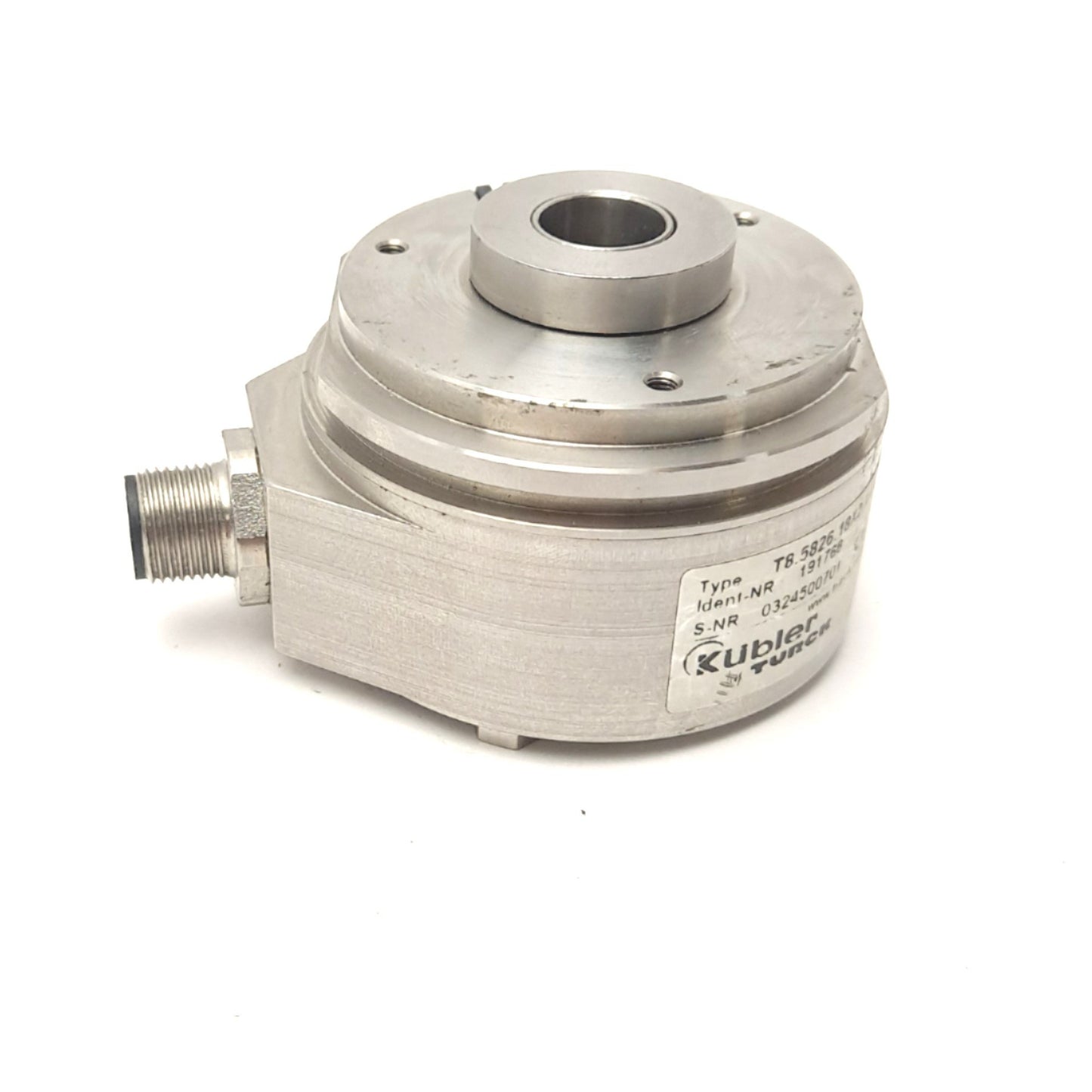 Used Kubler Turck T8.5826.18x2 191768 Incremental Encoder Bore 12mm M12 8 Pin Male