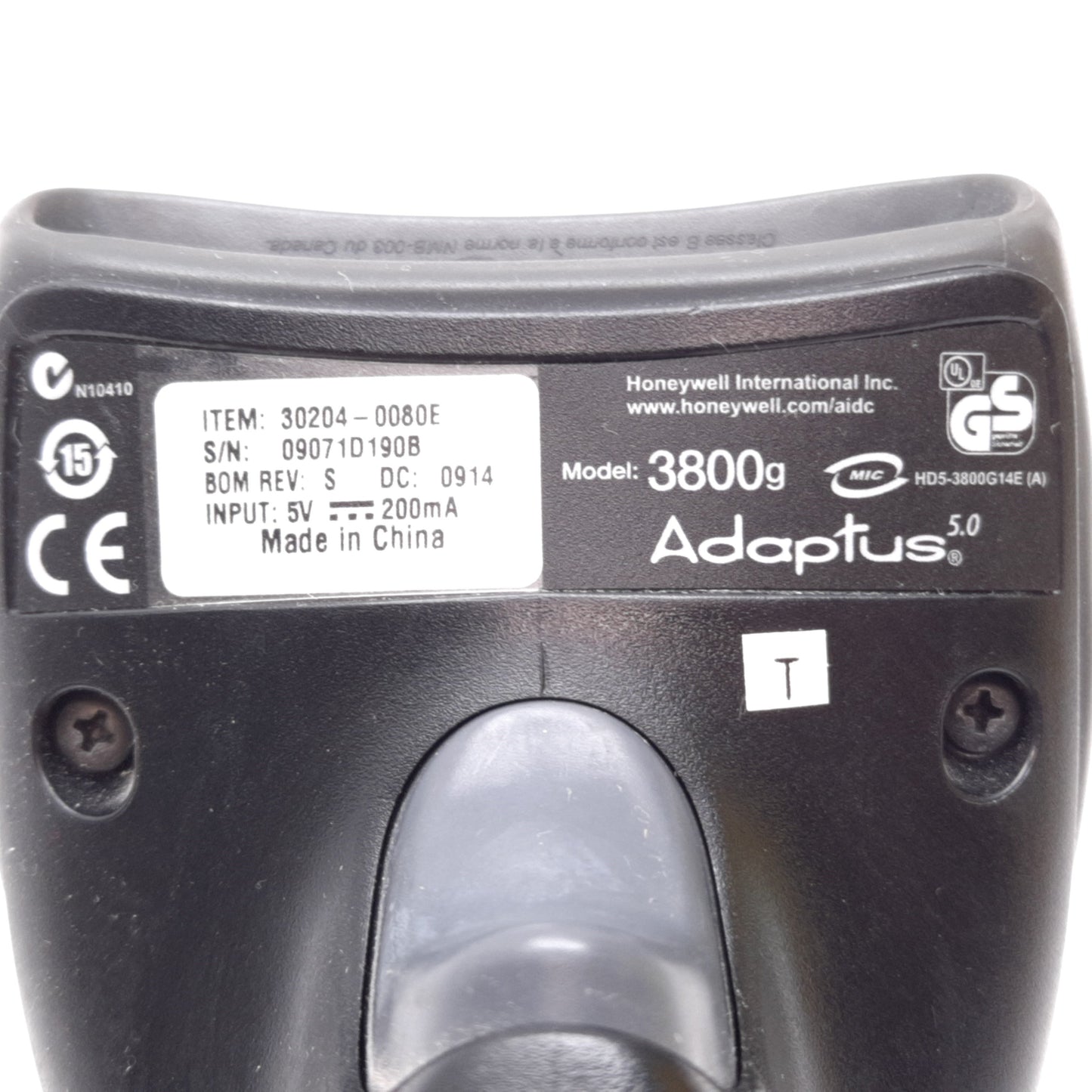 Used Honeywell 30204-0080E Adaptus 3800g Linear Imaging Scanner, 5VDC 200mA, USB