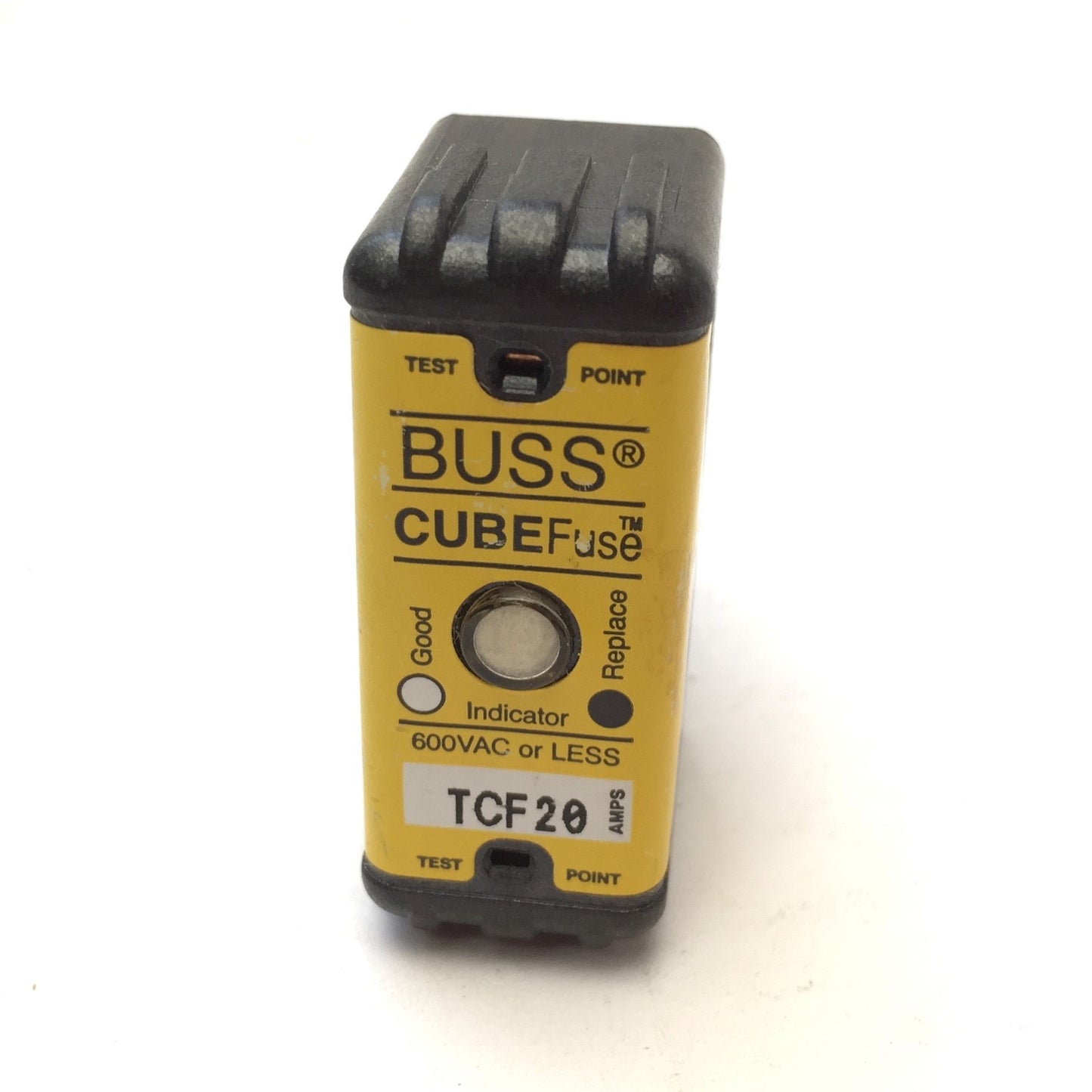 Used BUSSMANN TCF20 CUBE Fuse Dual Element Time-Delay Current Limiting Fuse 20A 600V