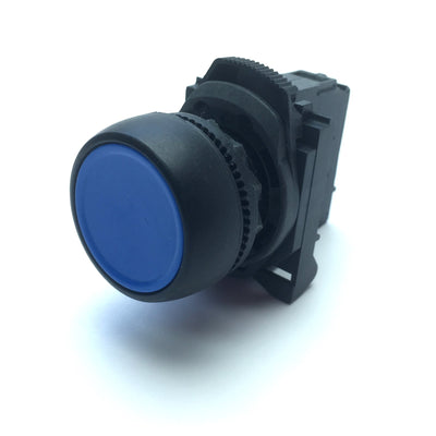 Used Allen Bradley 800FP-F6 Momentary Flush Non-Illuminated Blue, Pushbutton 1NO