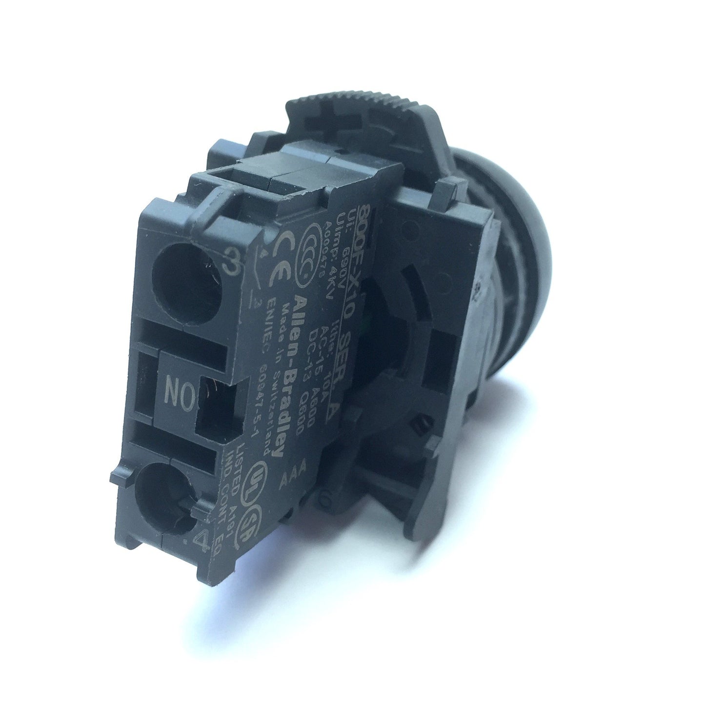 Used Allen Bradley 800FP-F6 Momentary Flush Non-Illuminated Blue, Pushbutton 1NO