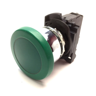 Used Allen Bradley 800FM-MM43 Mushroom Pushbutton Momentary 40mm Round Green, 1NO