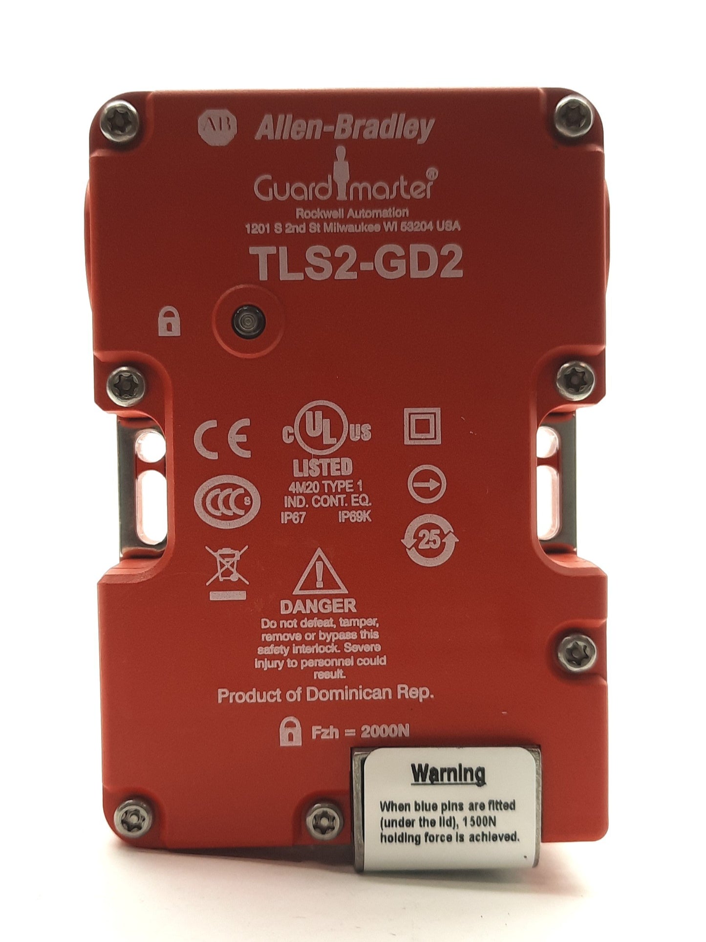 New – Open box Allen Bradley 440K-T27177 TLS2-GD2 Guardmaster Safety Switch, 2NC 1NO, 24V w/Key