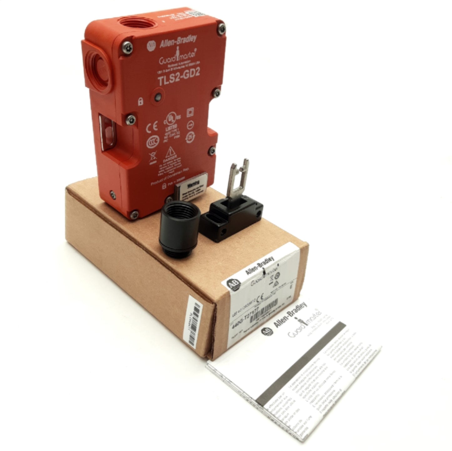 New – Open box Allen Bradley 440K-T27177 TLS2-GD2 Guardmaster Safety Switch, 2NC 1NO, 24V w/Key