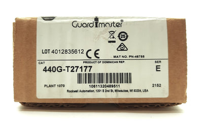 New – Open box Allen Bradley 440K-T27177 TLS2-GD2 Guardmaster Safety Switch, 2NC 1NO, 24V w/Key