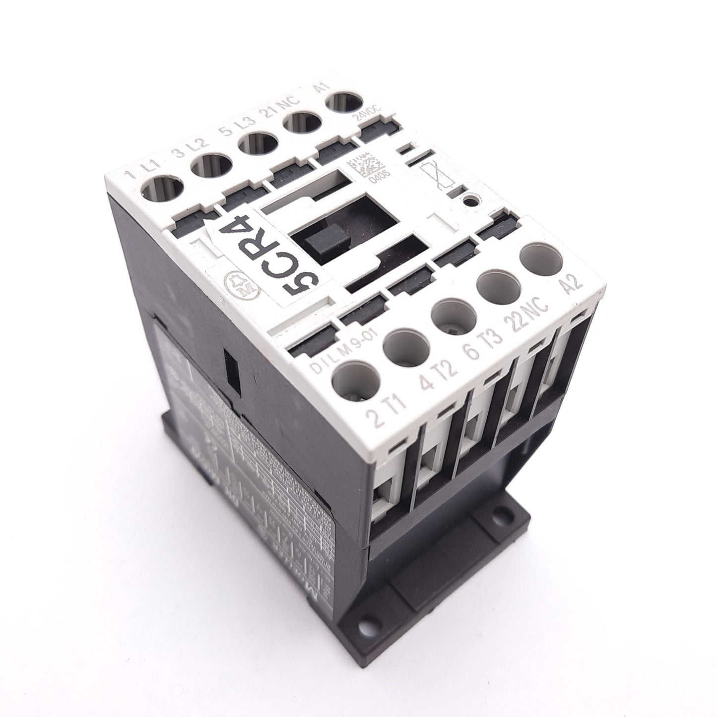 Used Moeller DILM9-01 Contactor, 3-Pole w/ N/C Auxiliary, Coil: 24VDC, 20A 600VAC