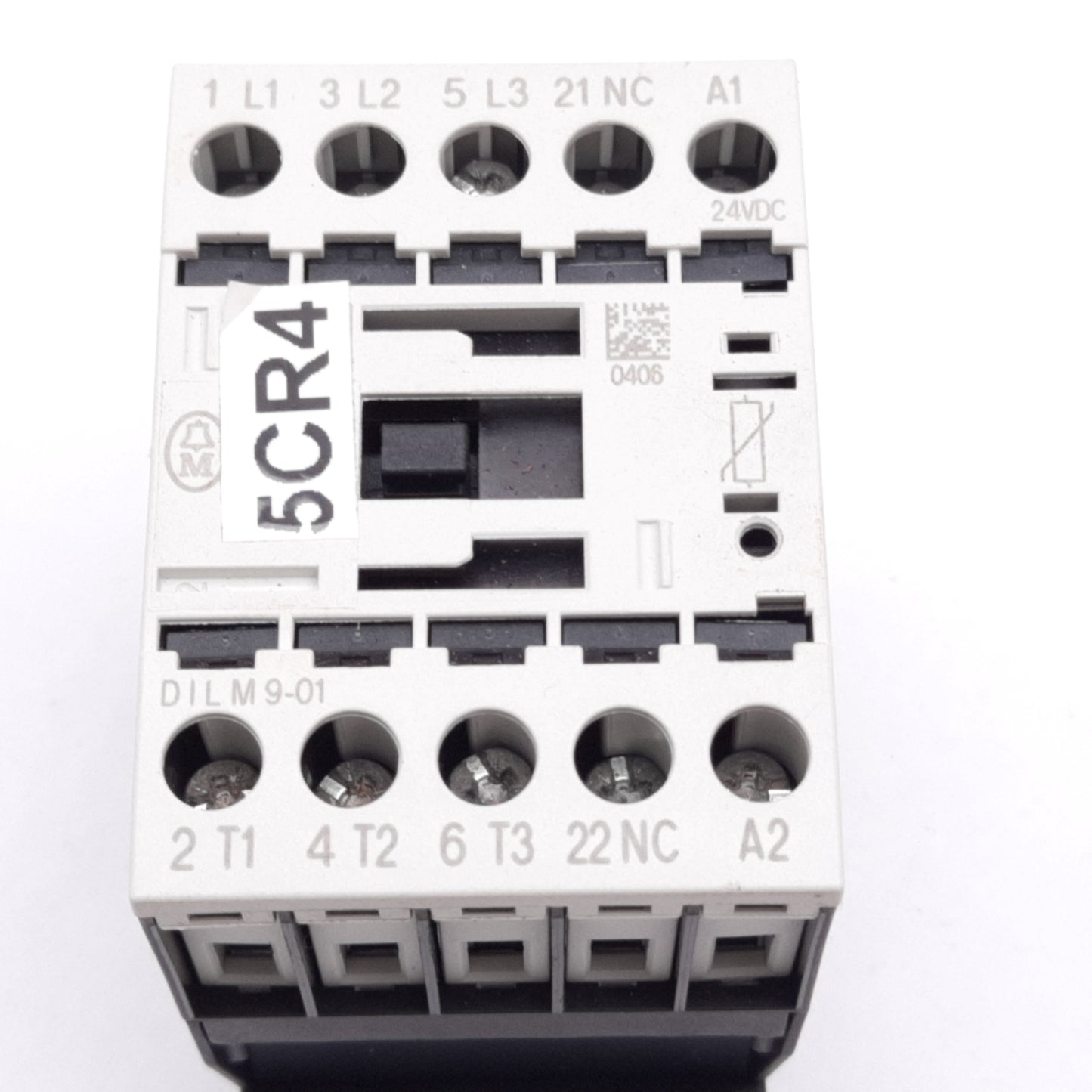 Used Moeller DILM9-01 Contactor, 3-Pole w/ N/C Auxiliary, Coil: 24VDC, 20A 600VAC