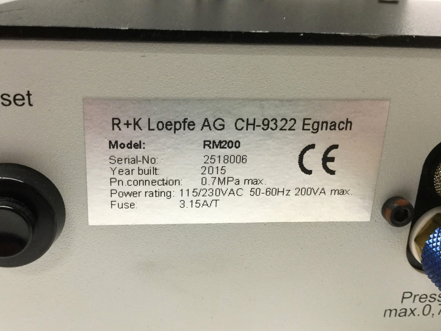 Used Loepfe RM200 Hot Stamping Cable Marking Wire Coloring Unit, Ø2-20mm, 115/230VAC
