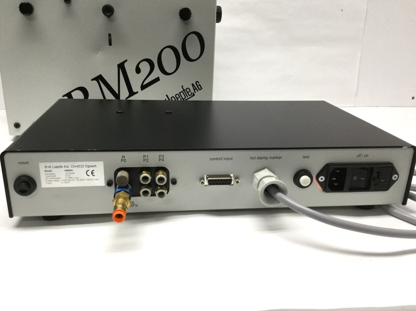 Used Loepfe RM200 Hot Stamping Cable Marking Wire Coloring Unit, Ø2-20mm, 115/230VAC