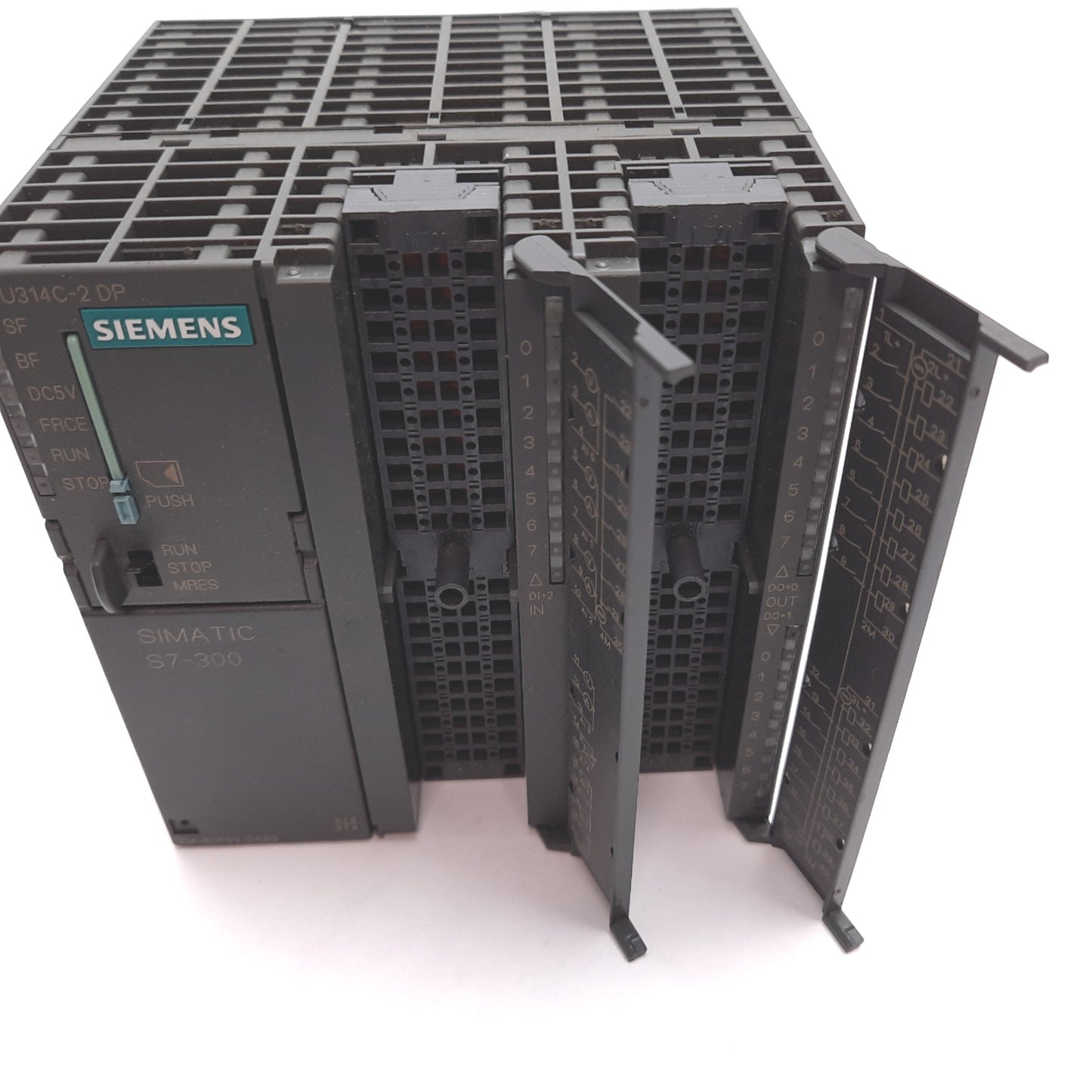 Used Siemens 6ES7 314-6CF02-0AB0 Simatic Compact CPU, 24xDI 12xDO 4xAI 2xAO