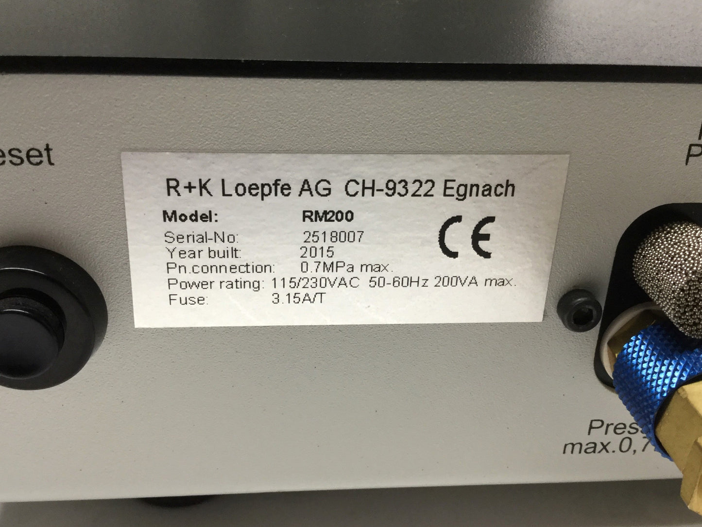 Used Loepfe RM200 Hot Stamping Cable Marking Wire Coloring Unit, Ø2-20mm, 115/230VAC