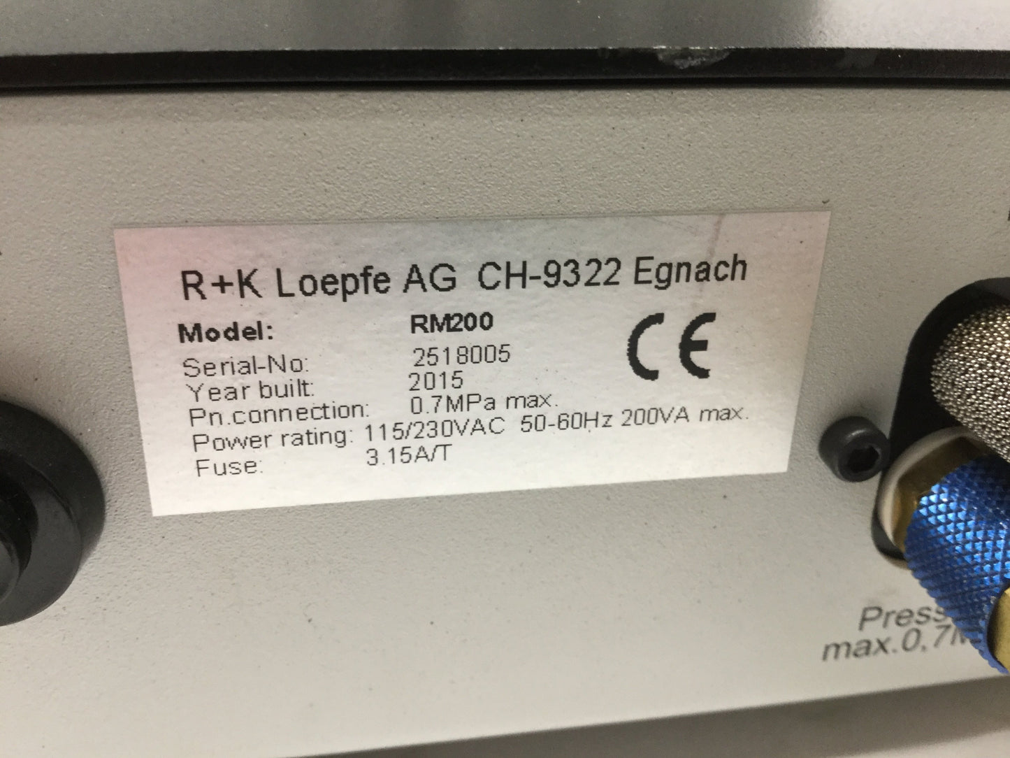 Used Loepfe RM200 Hot Stamping Cable Marking Wire Coloring Unit, Ø2-20mm, 115/230VAC