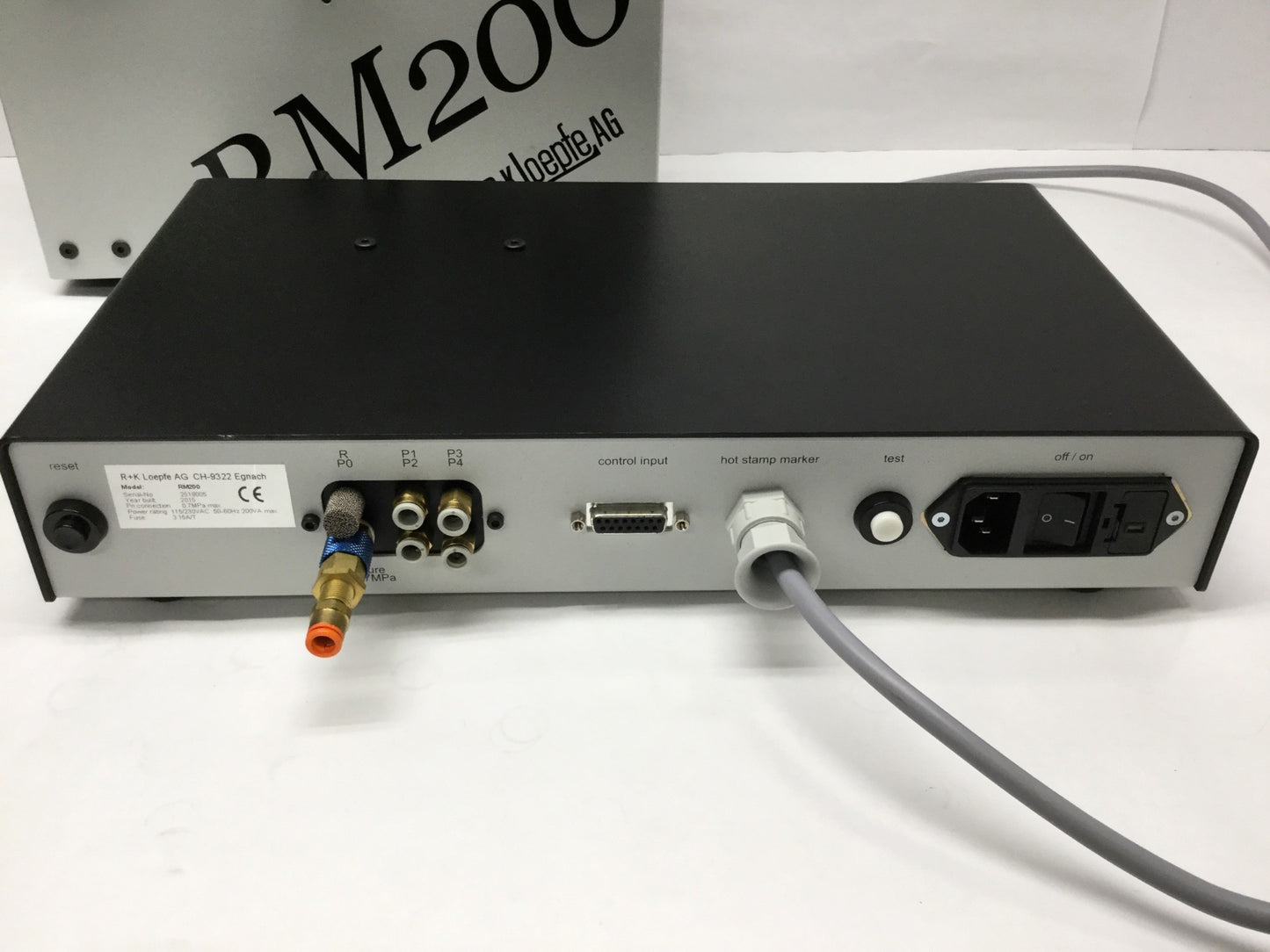 Used Loepfe RM200 Hot Stamping Cable Marking Wire Coloring Unit, Ø2-20mm, 115/230VAC