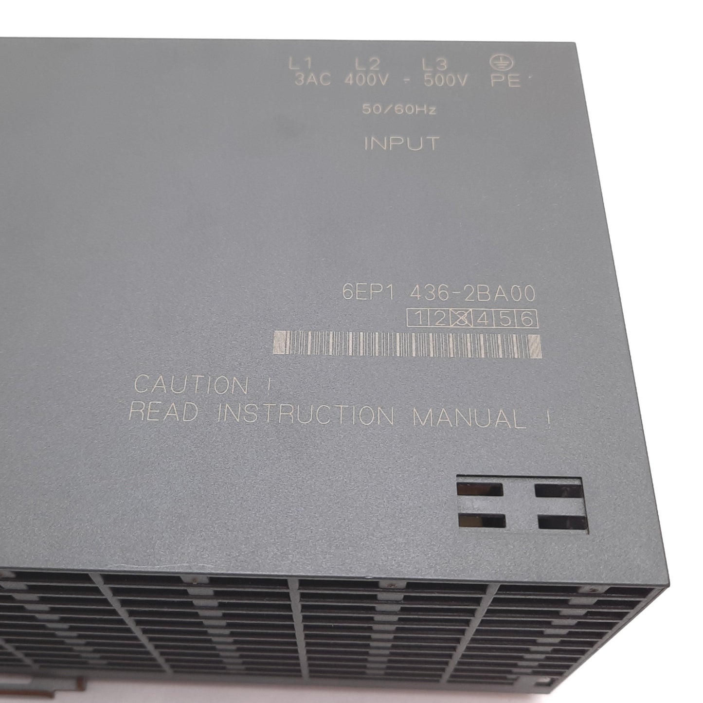 Used Siemens 6EP1436-2BA00 Power Supply, Input 3-Phase 400-500VAC, Output 24VDC 20A