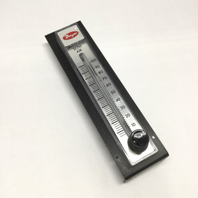Used Dwyer RMB-53-SSV 5" Rate-Master Air Flowmeter, 1/4" NPT, 10-100 SCFH, 70psi