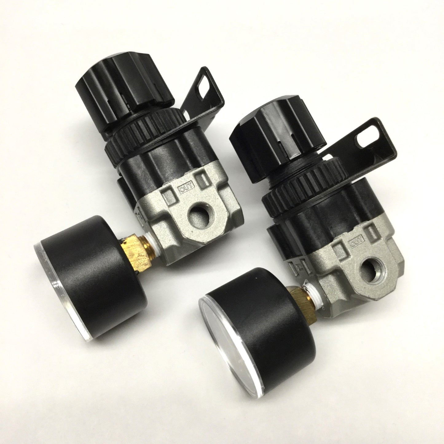 Used Lot of 2 SMC ARX20-N01 Regulators 2MPa Max, Set Pressure: 0.05-0.85MPa, 1/8" NPT