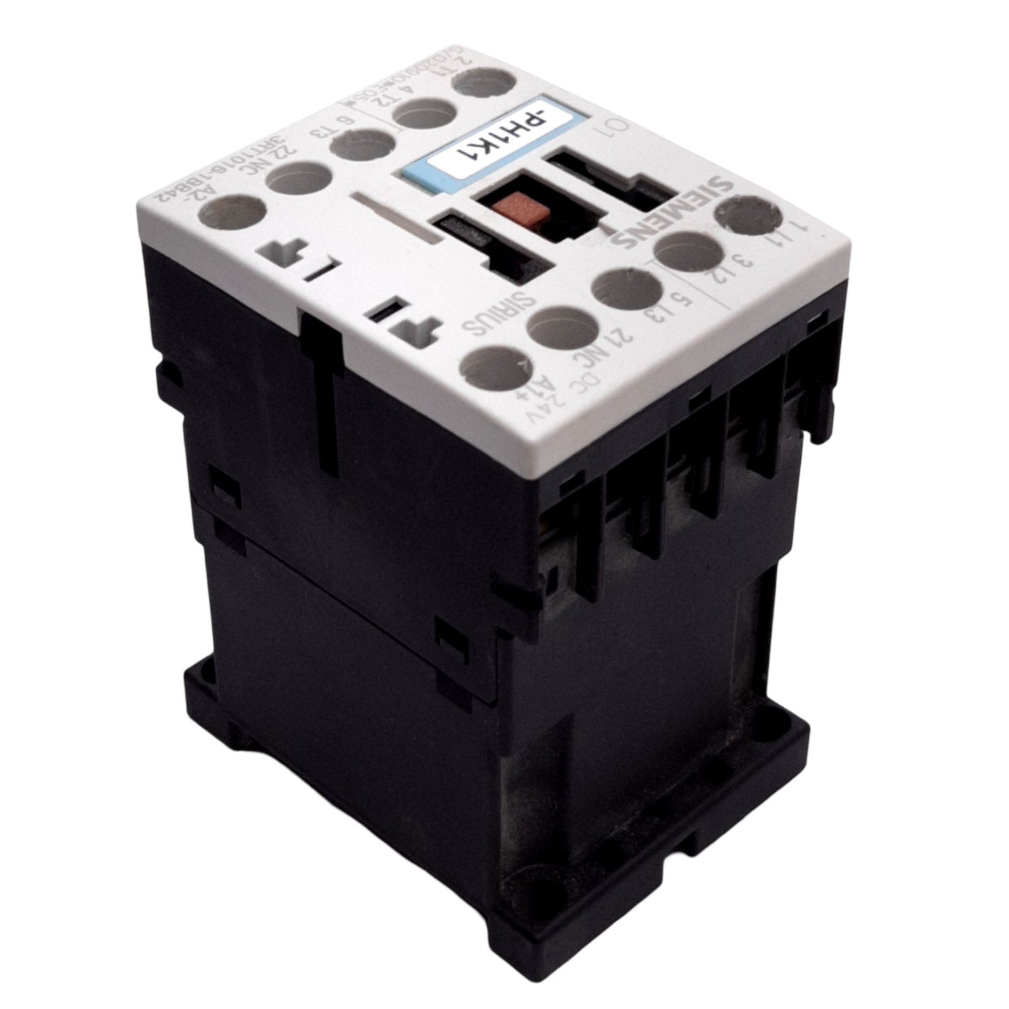 Used Siemens 3RT1015-1BB42 Contactor, 3-Pole w/ NC Aux,16A 600VAC, Coil: 24VDC