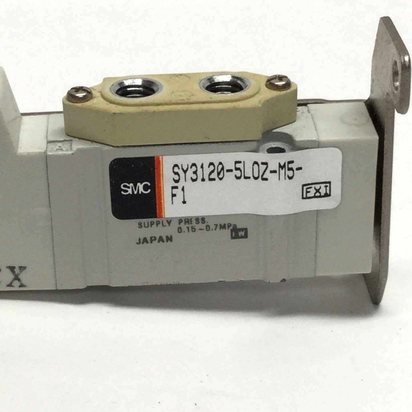 Used SMC SY3120-5LOZ-M5-F1 Solenoid Valve, 5-Port 2-Position, 24VDC Coil, M5x0.8