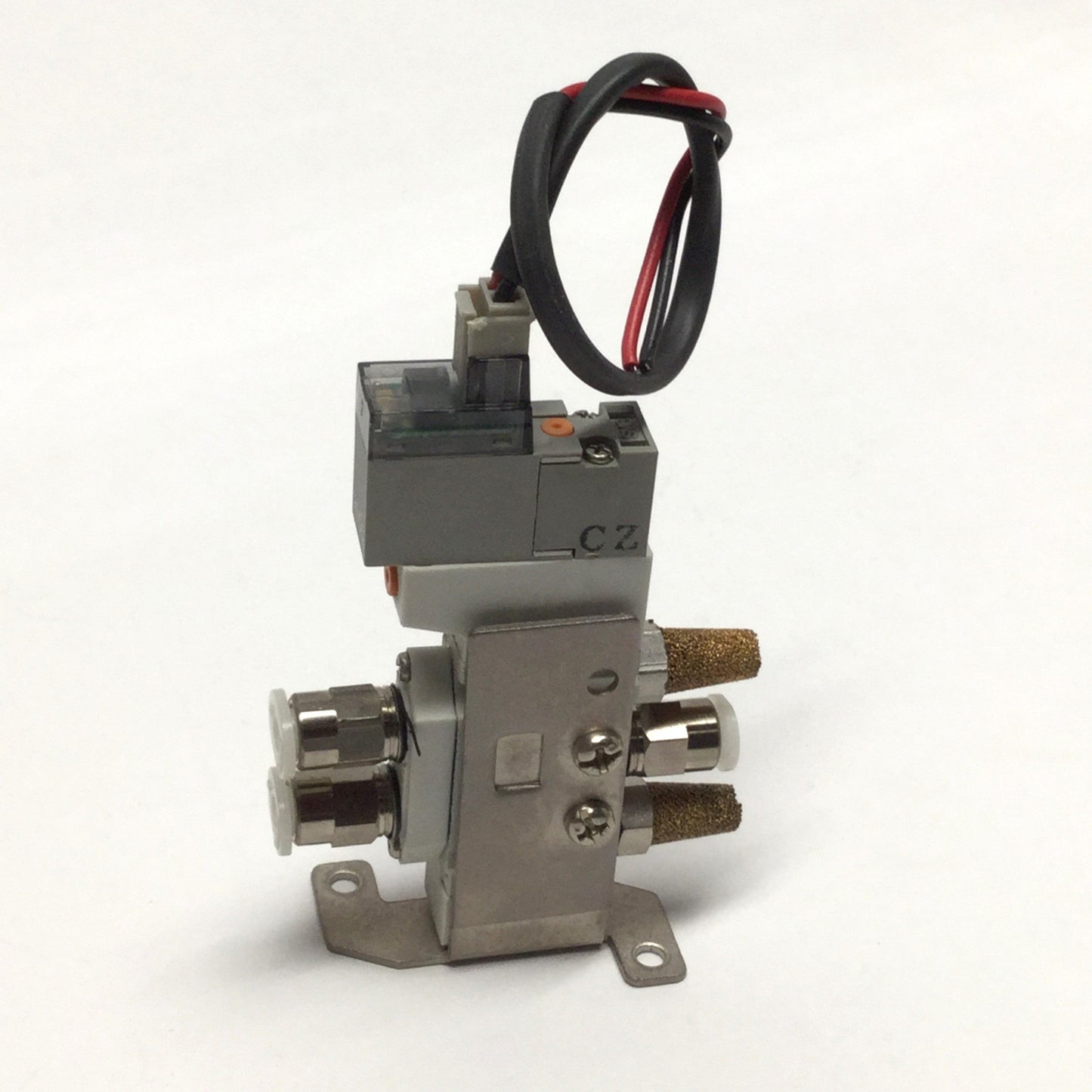 Used SMC SY3120-5LOZ-M5 Solenoid Valve, 5-Port 2-Position, 24VDC Coil, M5x0.8