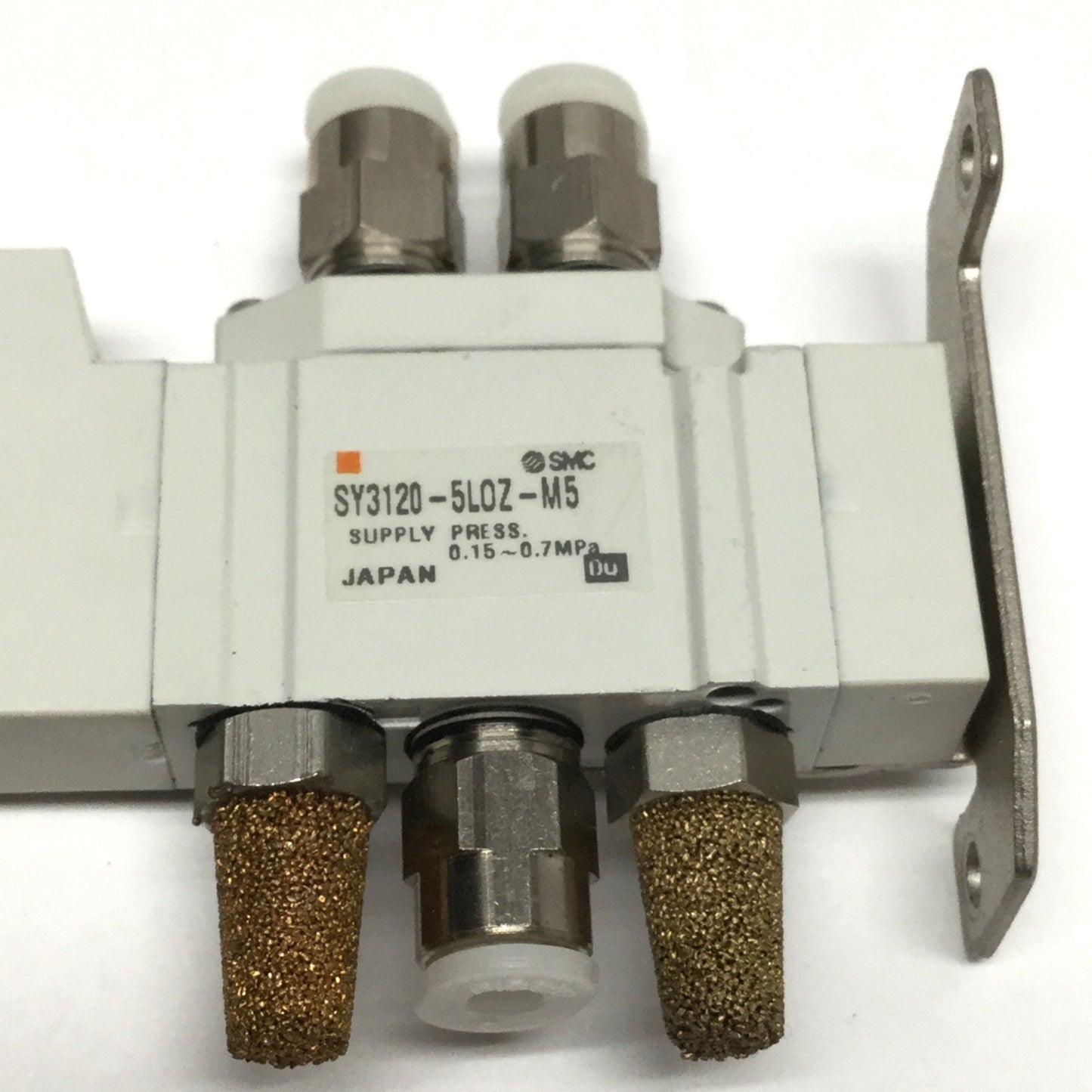 Used SMC SY3120-5LOZ-M5 Solenoid Valve, 5-Port 2-Position, 24VDC Coil, M5x0.8