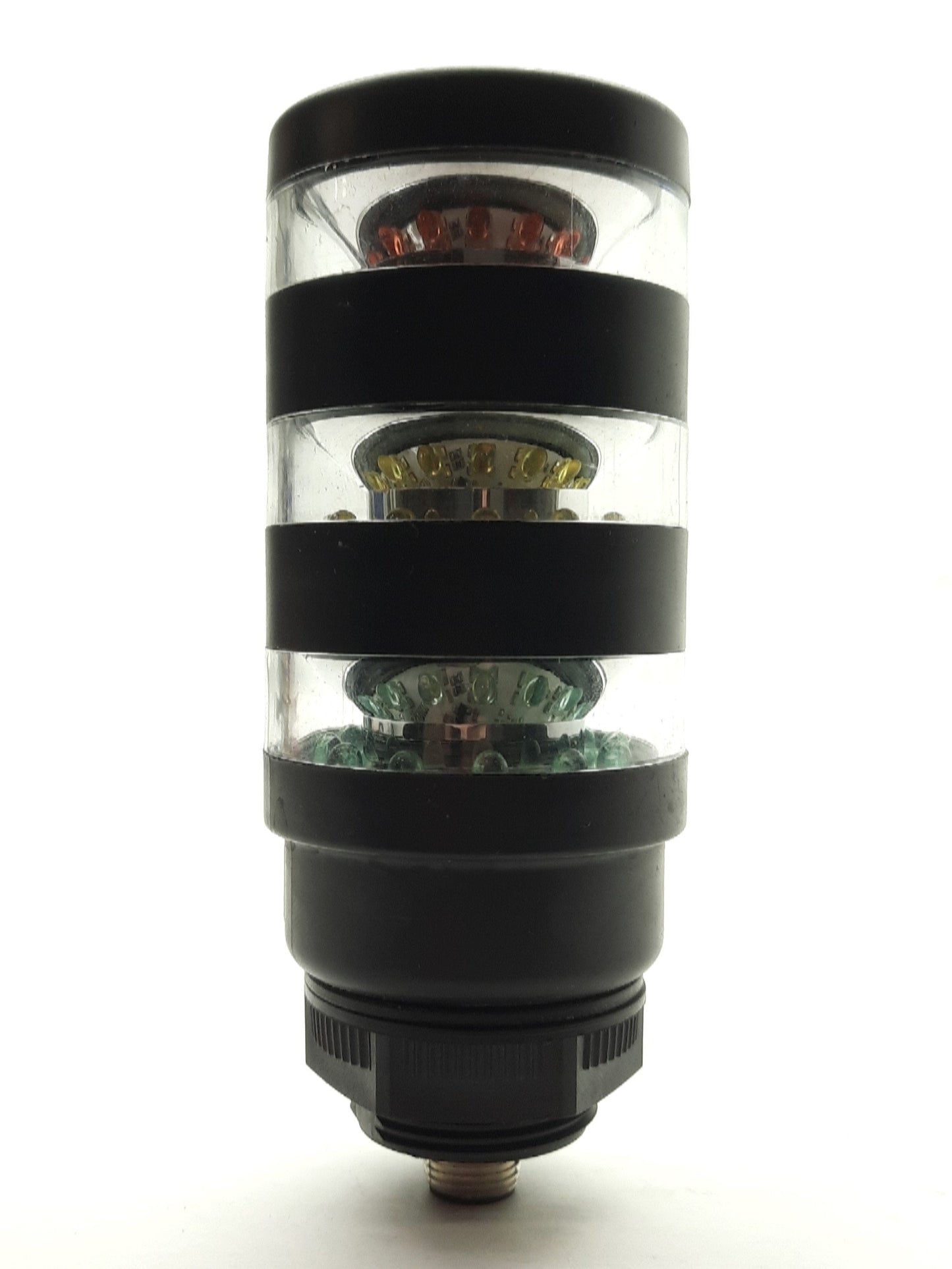Used Banner TL50BLGYRQ LED Tower Light, Green, Yellow, Red, M12 4-Pin Male, 24VAC/DC