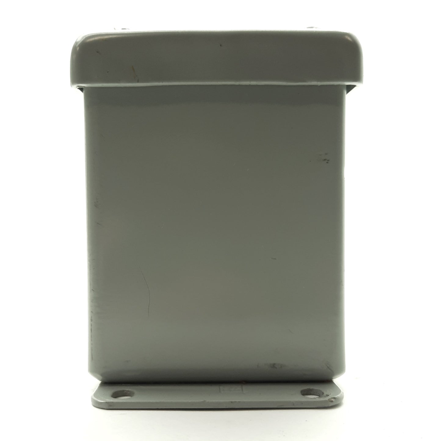 Used Hoffman E-1PBGX Gray Steel Pushbutton Enclosure, 3½ x 3¼ x 2¾", NEMA 12, *Hole*