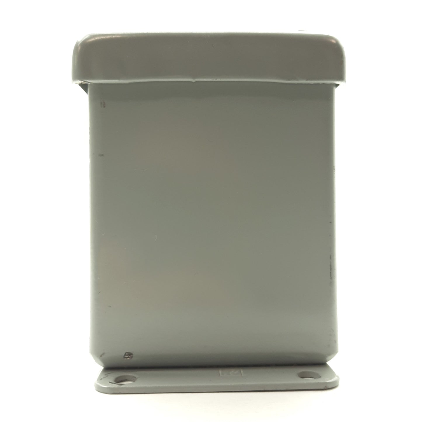 Used Hoffman E-1PBGX Gray Steel Pushbutton Enclosure, 3½ x 3¼ x 2¾", NEMA 12, *Hole*