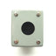 Used Hoffman E-1PBGX Gray Steel Pushbutton Enclosure, 3½ x 3¼ x 2¾", NEMA 12, *Hole*