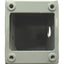 Used Hoffman E-1PBGX Gray Steel Pushbutton Enclosure, 3½ x 3¼ x 2¾", NEMA 12, *Hole*